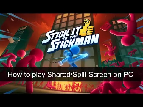 Stick It to the Stickman video thumbnail labelled shared-screen play with two fighters